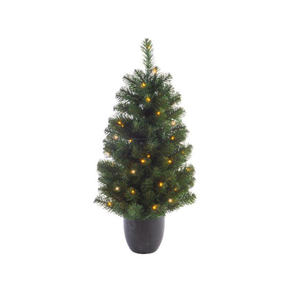 3ft (90cm) Bally Pre-Lit Potted Christmas Tree with 50 LEDs