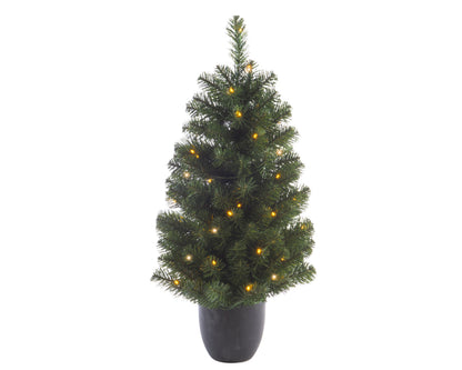 3ft (90cm) Bally Pre-Lit Potted Christmas Tree with 50 LEDs 