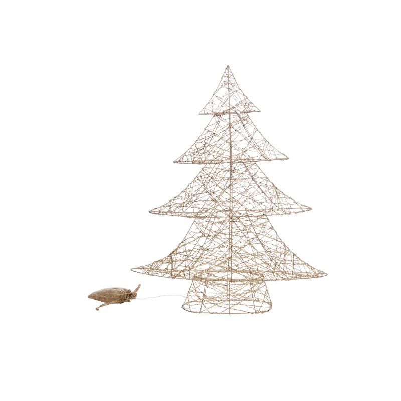 Three Kings Christmas Gold Weave Tree 60Cm With LED