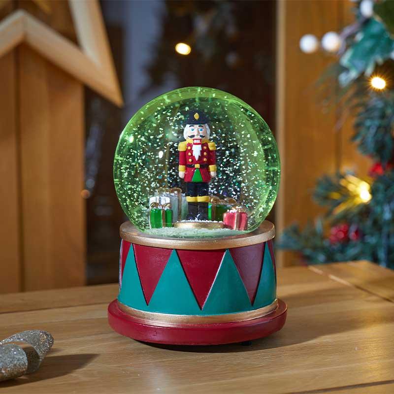 Three Kings Christmas Nutcracker Snowglobe