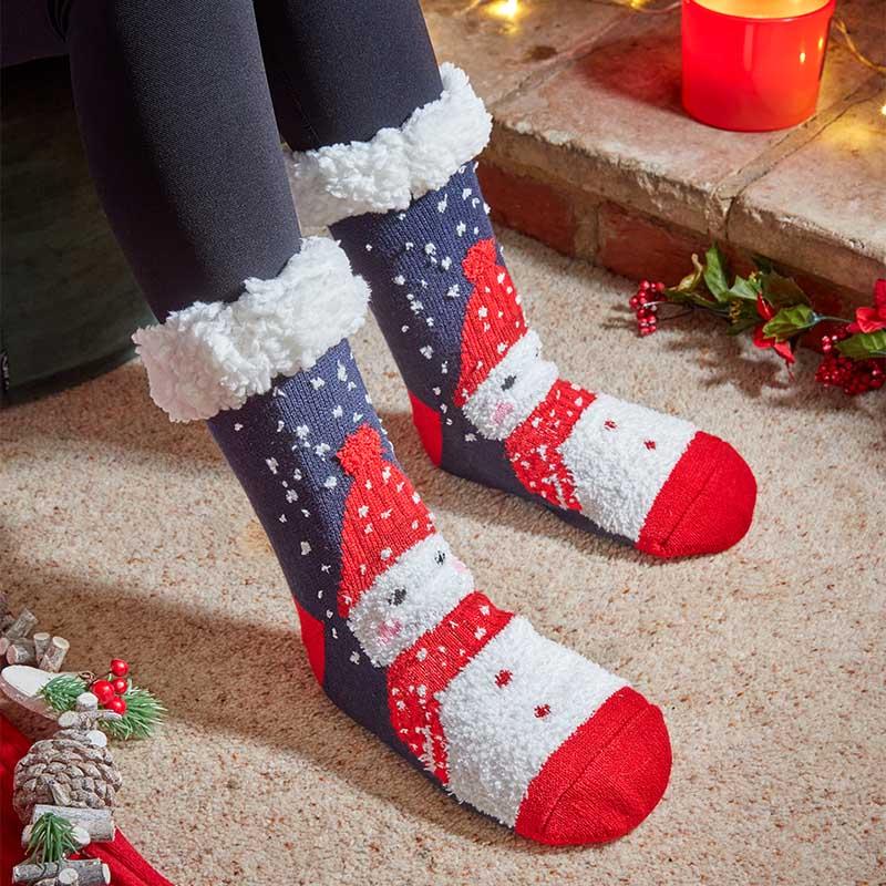Three Kings Christmas Frosty  Slipper Socks One Size