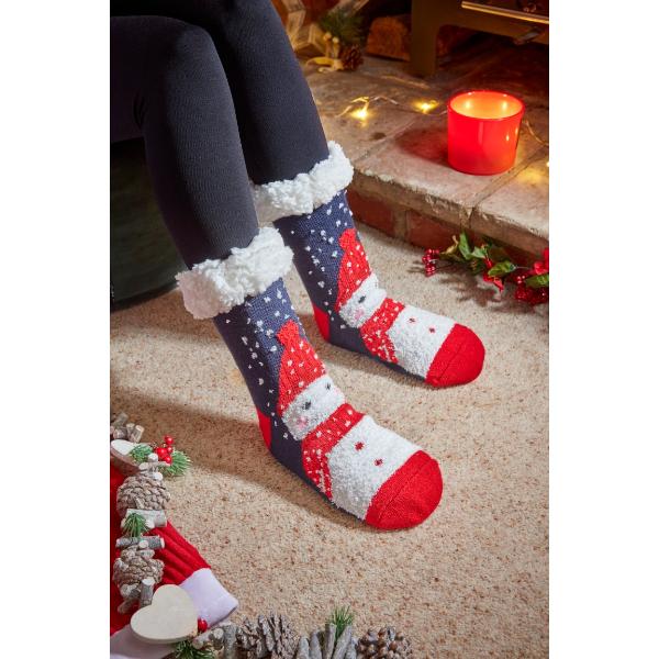 Three Kings Christmas Frosty  Slipper Socks One size 