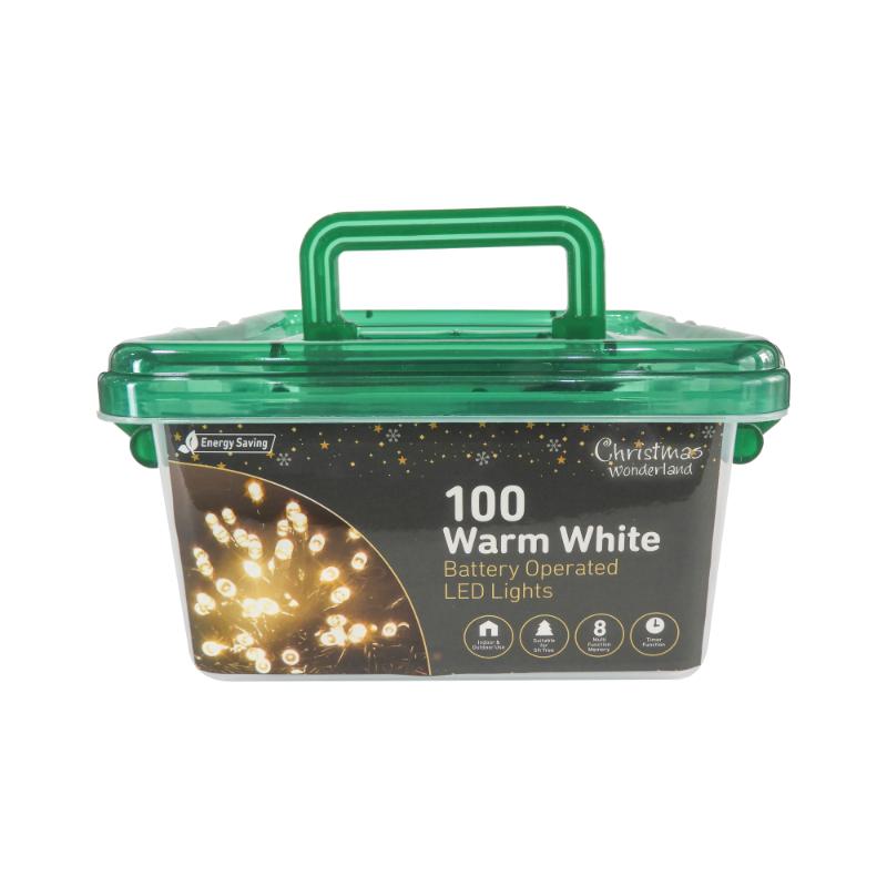 Christmas Battery Operated 100LED Warm White Multi-function Lights