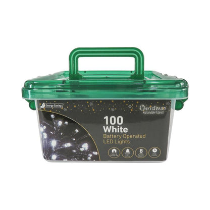 Christmas Battery Operated 100LED White Multi-function Lights