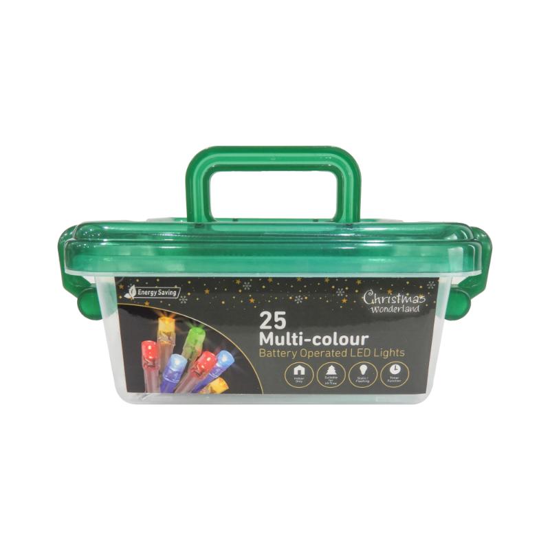Christmas Battery Operated 25LED Multi-colour Lights