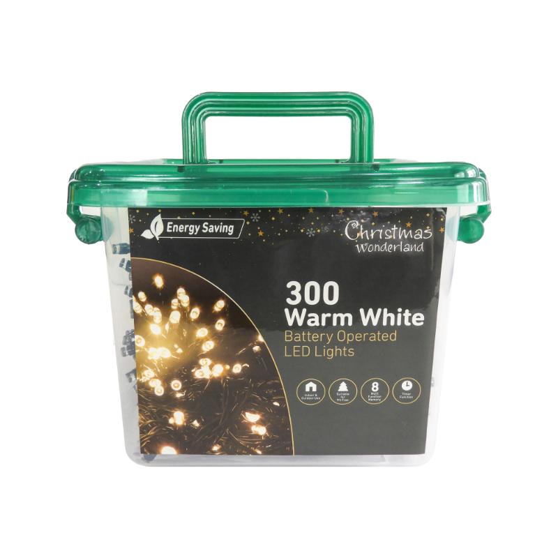 Christmas Battery Operated 300LED Warm White Multi-function Lights