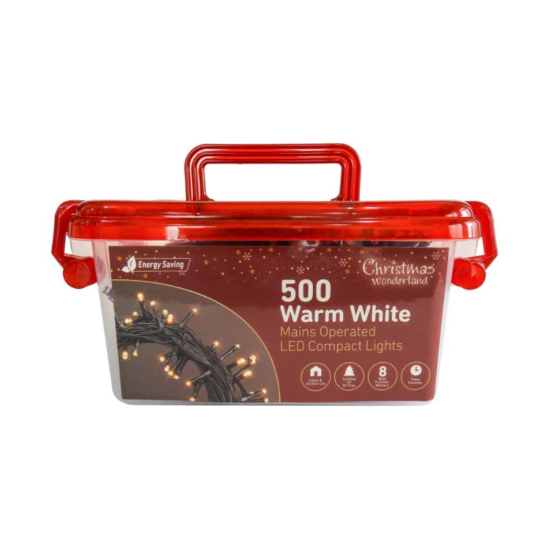Christmas 500 LED Warm White Compact Lights