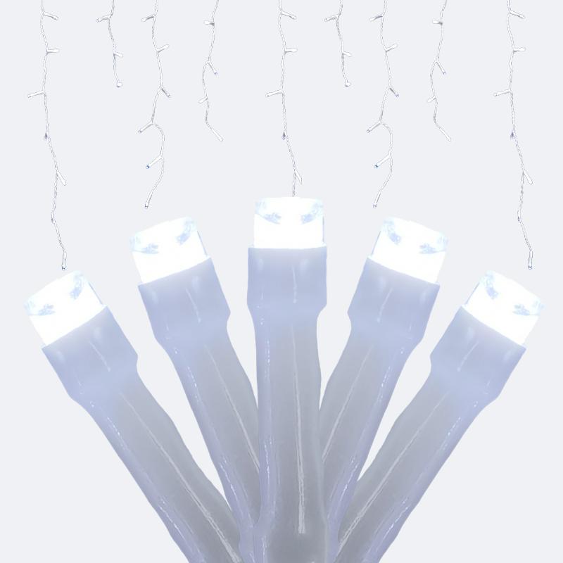 Christmas 240LED White Connectable S/Fall Icicle