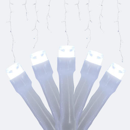 Christmas 240LED White Connectable S/Fall Icicle