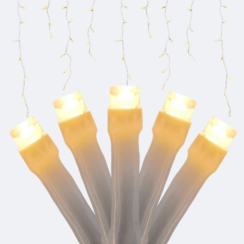 Christmas 240LED Warm White Connectable S/Fall Icicle