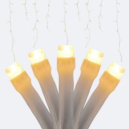 Christmas 240LED Warm White Connectable S/Fall Icicle