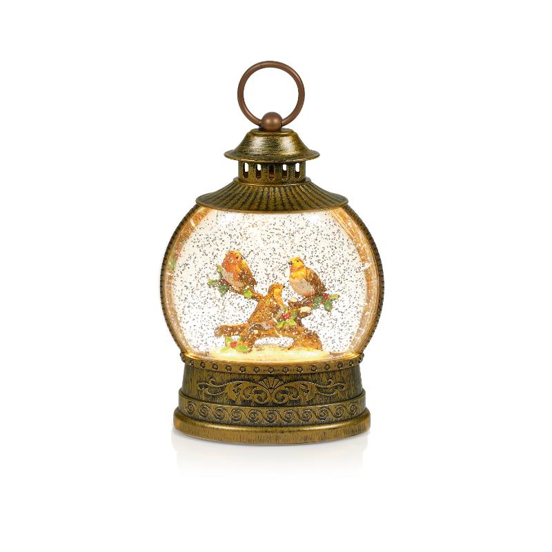 Christmas Robins on Branches  Water spinner