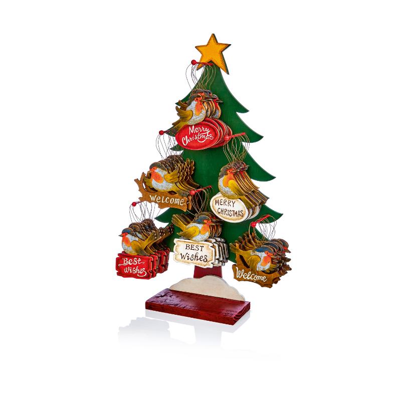 Christmas Robin Wooden hanger