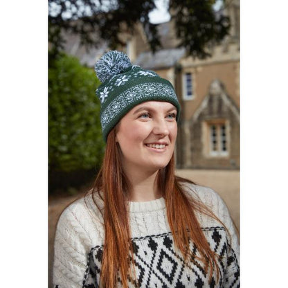 Three Kings Christmas Fair Isle Forest Beanie  One size 