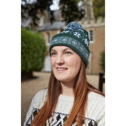Three Kings Christmas Fair Isle Forest Beanie  One size 