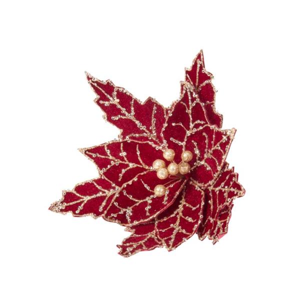 Three Kings Christmas Poinsettia Burgundy 