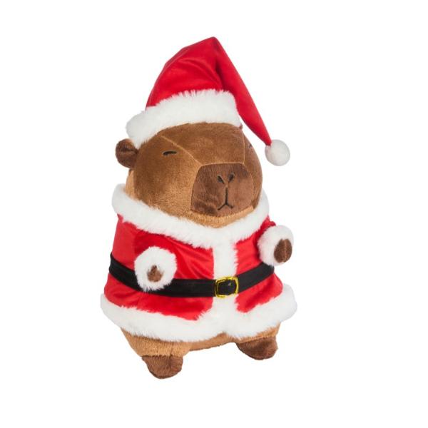 Santa Capybara Christmas Ornament