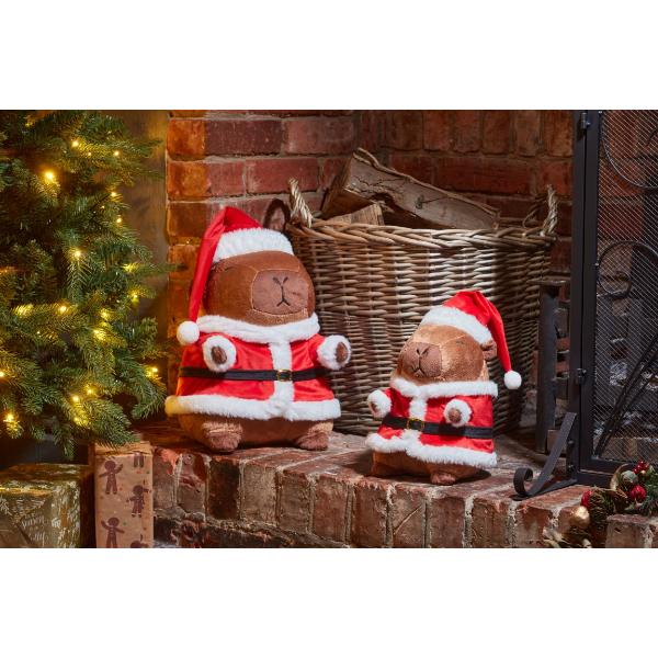 Santa Capybara Christmas Ornament
