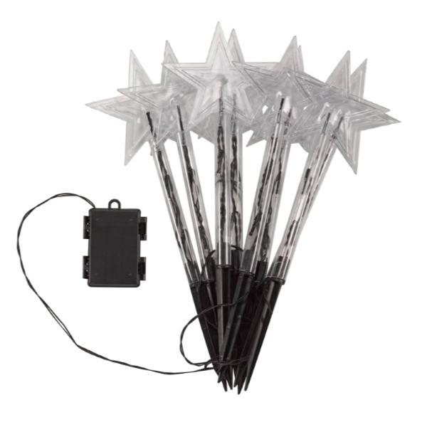 Three Kings Christmas Star Stakes Warm White set of 8