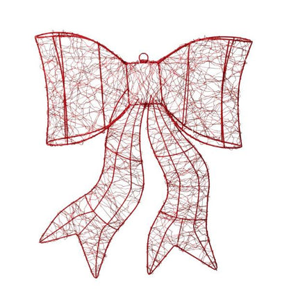 Three Kings Christmas Bow Red with LED 40cm 