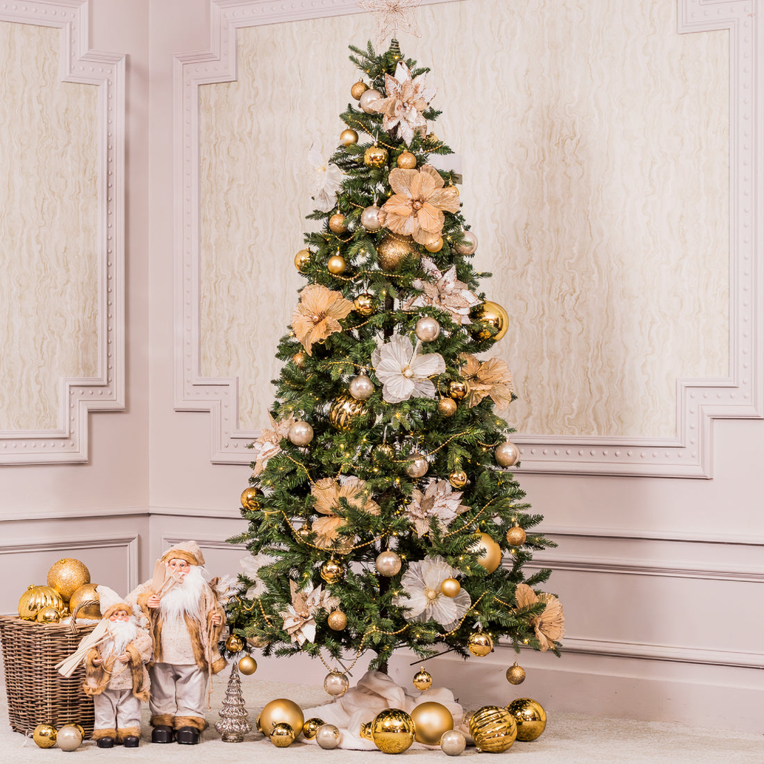 8ft (240cm) Milford Fir Prelit ChristmasTree with 500 LEDS