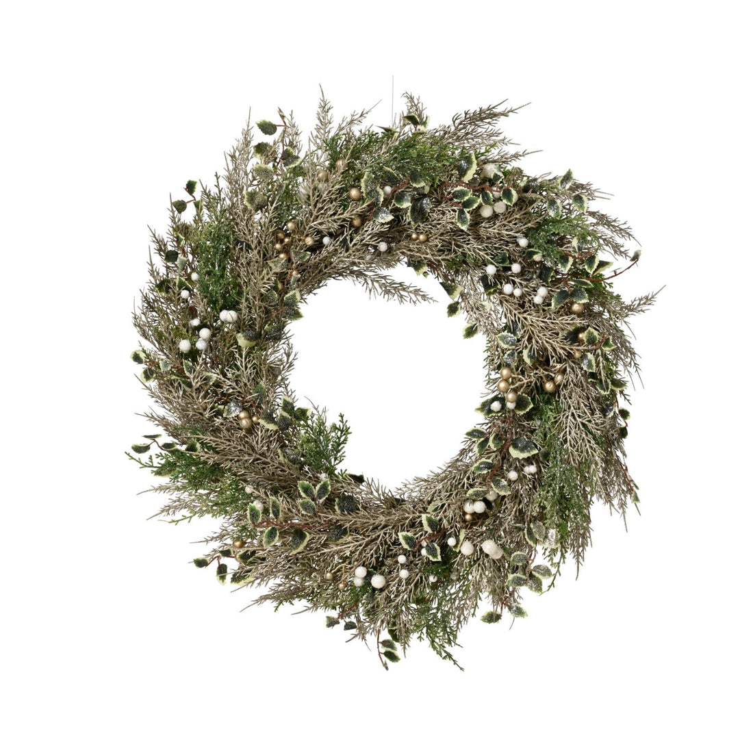 2ft(60cm) Starlight Christmas Wreath with Champagne glitter