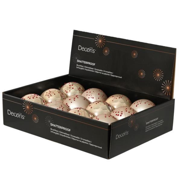 Christmas Shatterproof Berry baubles 2assorted 