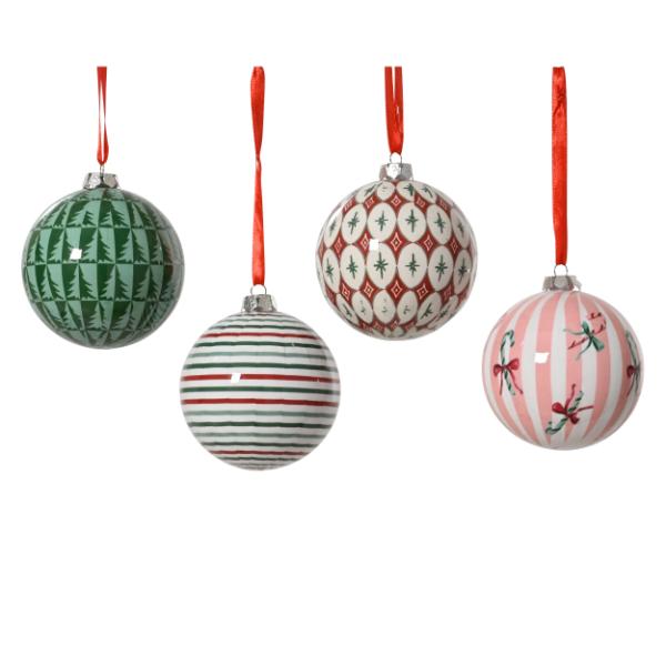 Christmas Shatterproof Candy baubles 2assorted 