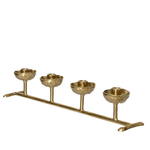 Candle holder table centre gold 