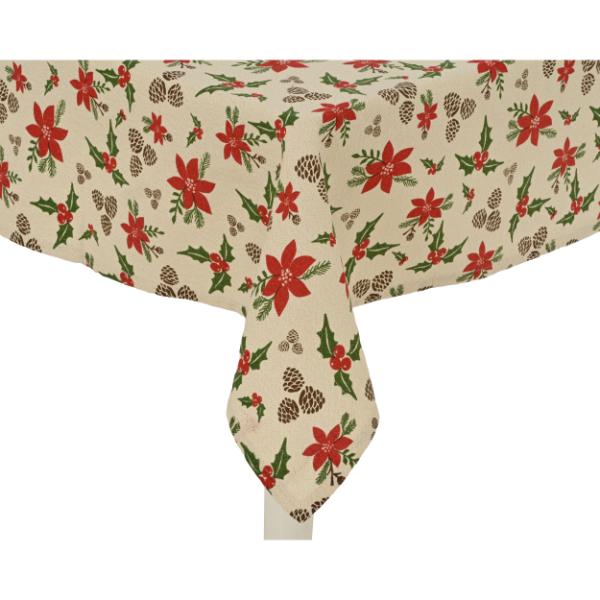 Christmas Poinsettia tablecloth  240cm X140cm 