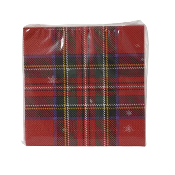 Christmas Tartan Napkins set of 20