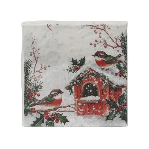 Christmas Robin  Napkins set of 20