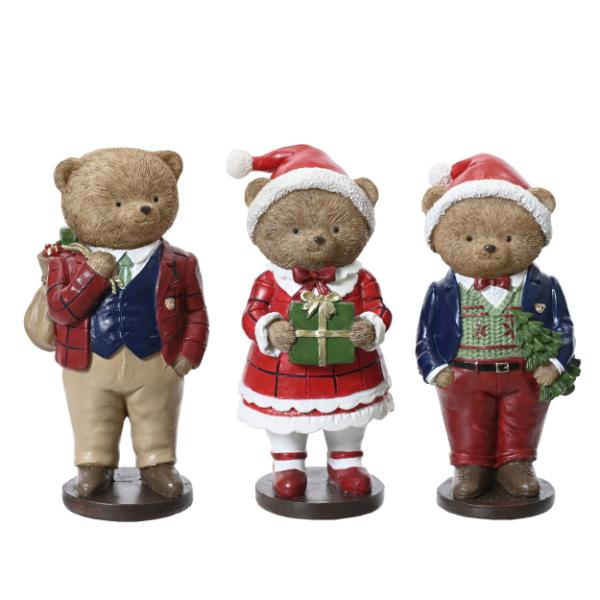 Christmas Bears 3 assorted 14cm 