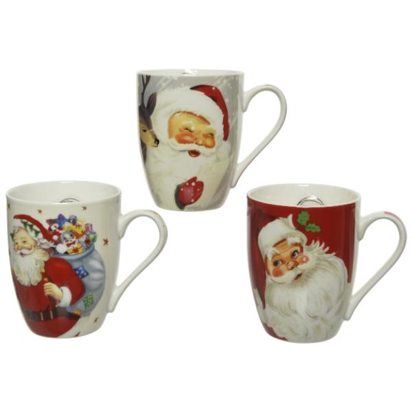 Christmas Santa Mug 3 assorted 