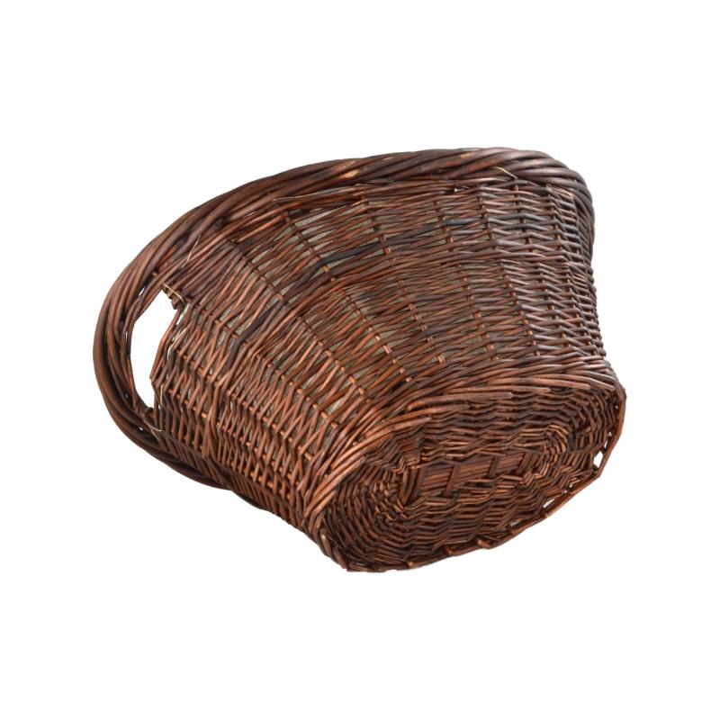 Natural Willow Oval Basket with Canvas Liner