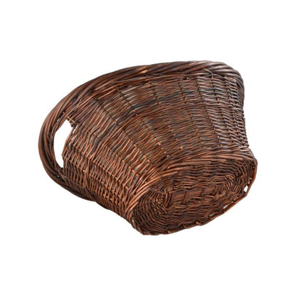 Natural Willow Oval Basket with Canvas Liner
