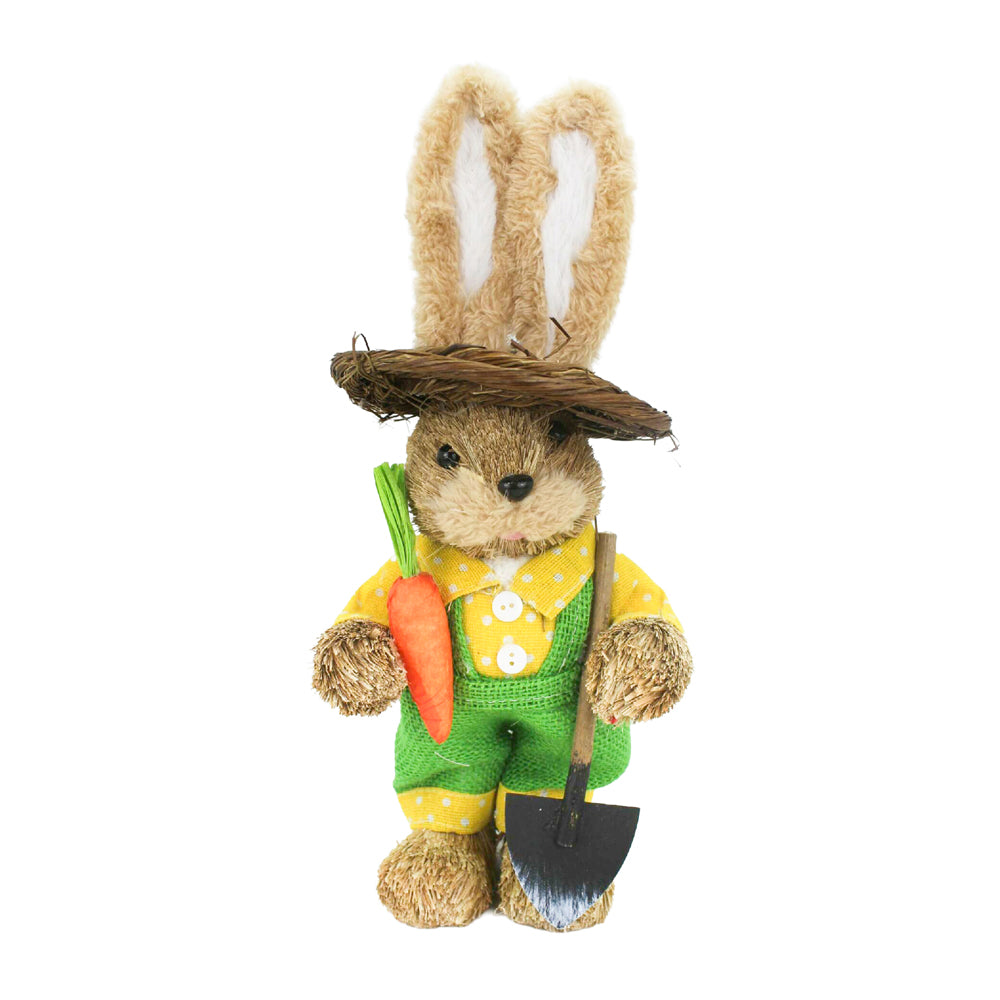 Easter Bunny With Carrot Boy Green 33Cm
