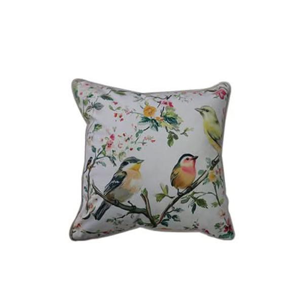 Fervor + Hue Velvet Vintage Garden Bird Cushion 45x45cm