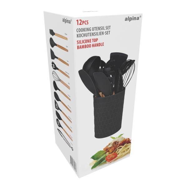 Alpina 12pc Utensil Set Black