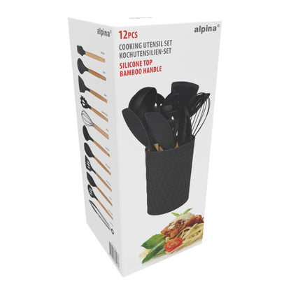 Alpina 12pc Utensil Set Black