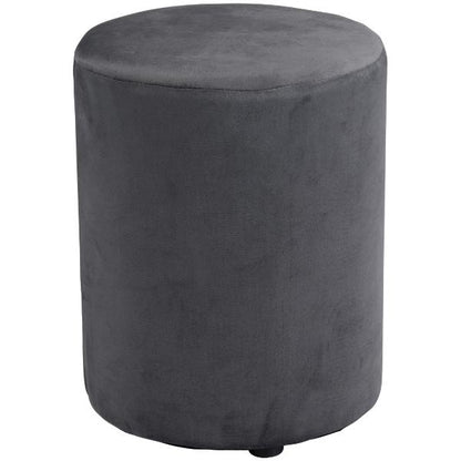 Arti Casa Velvet Stool 28cm Dia - Grey