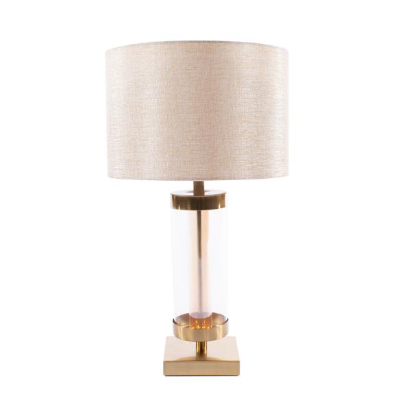 Jane Glass Cylinder Lamp Bronze/Gold 54Cm