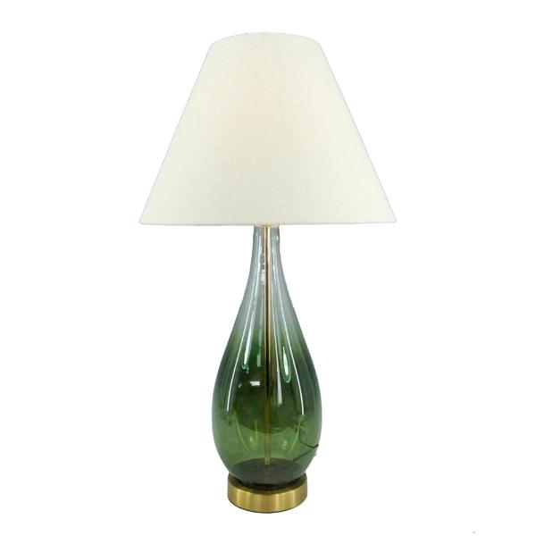 Calista Glass Table Lamp Green