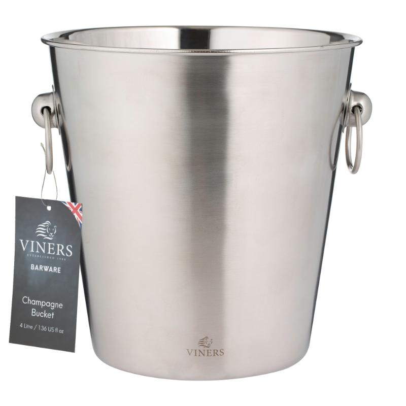 Viners Barware 4L Silver Champagne Bucket