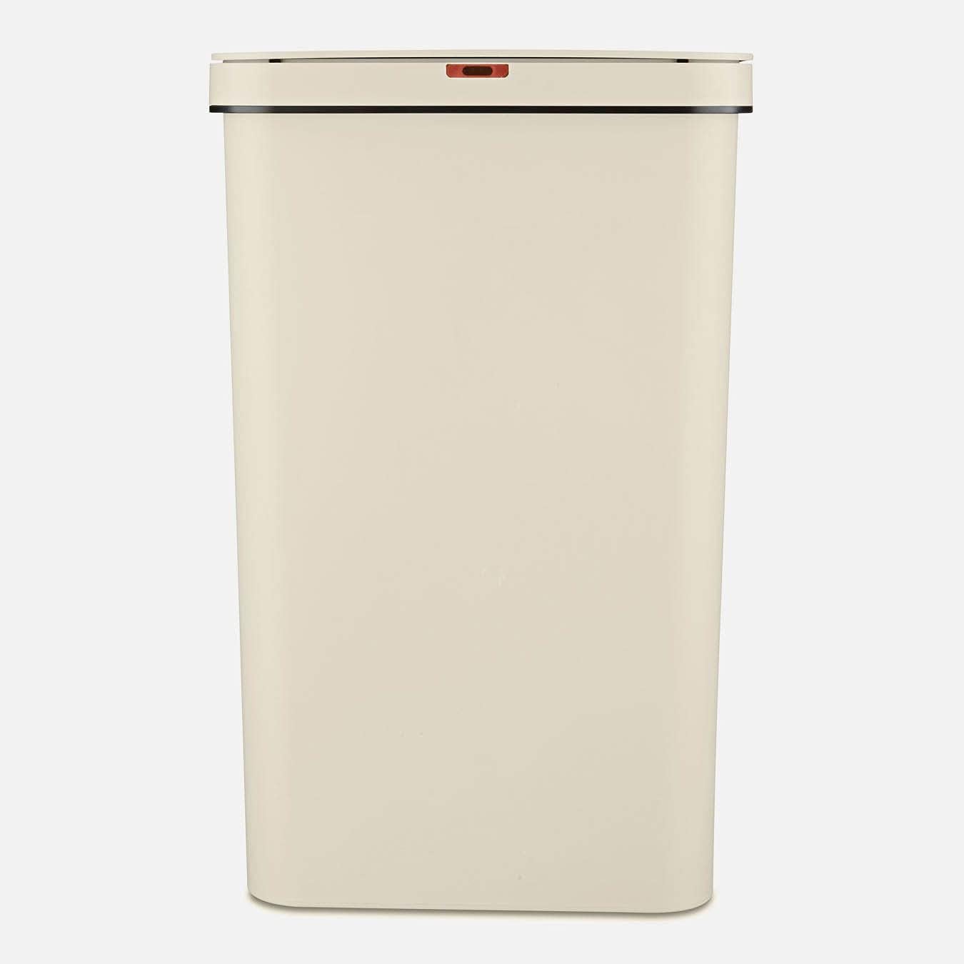 50L Rectangular Sensor Bin Cream