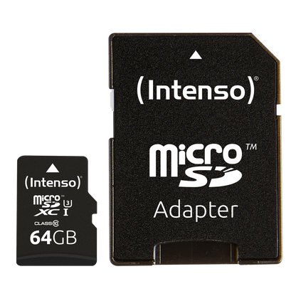 Intenso microSD Card UHS-I 64GB SDXC Professional - 100MB/s