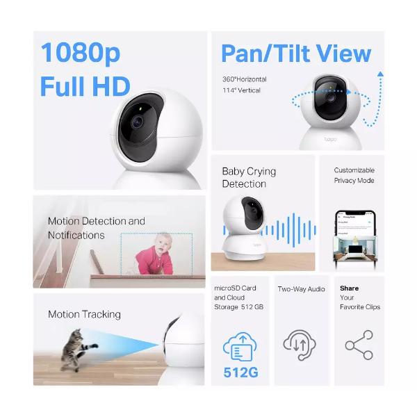 Tapo C200 1080P Pan/Tilt Home Security WiFi Camera