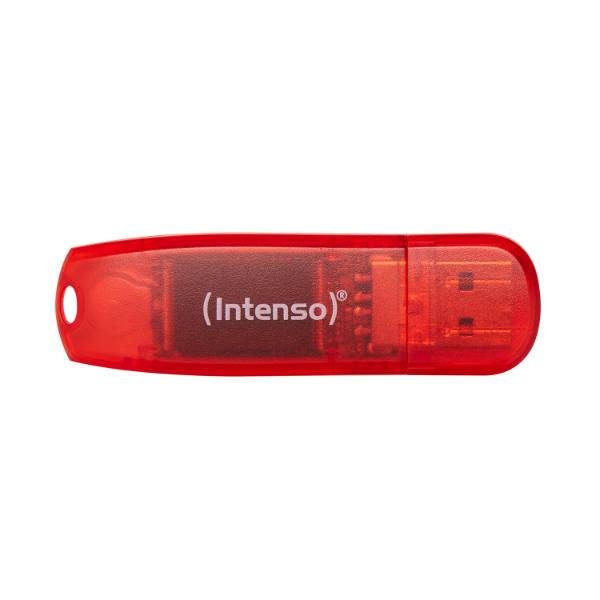 Intenso USB Flash Drive 2.0 128GB Rainbow Line -red