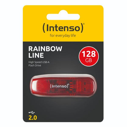 Intenso USB Flash Drive 2.0 128GB Rainbow Line -red