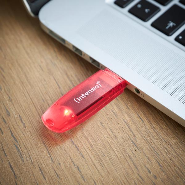 Intenso USB Flash Drive 2.0 128GB Rainbow Line -red